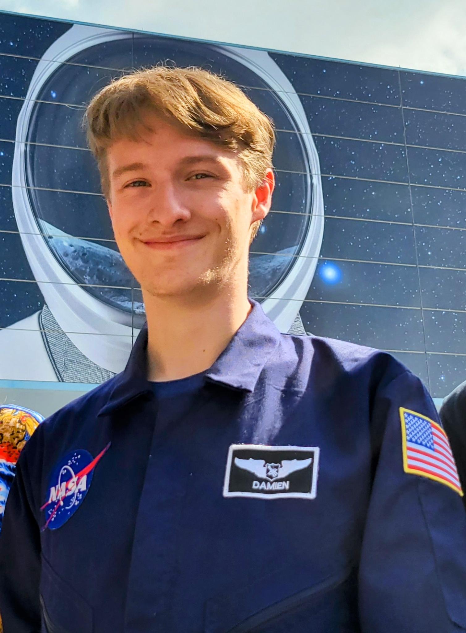 At Space Center Houston entrance